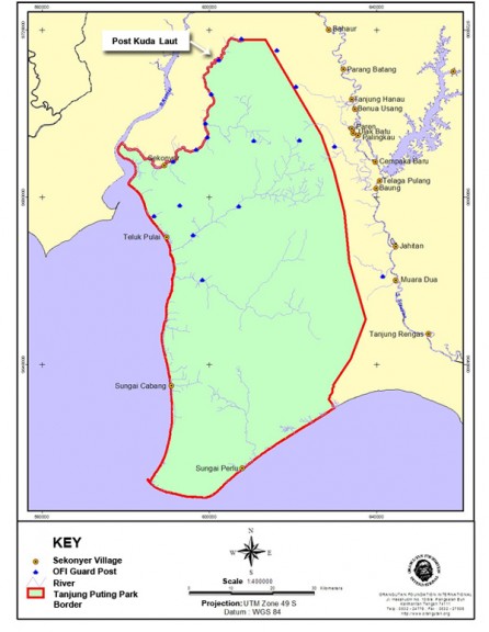 tanjung-puting-map-446x576 Map of Guard Posts
